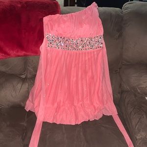 Peachy pink one strap dress. Only worn once